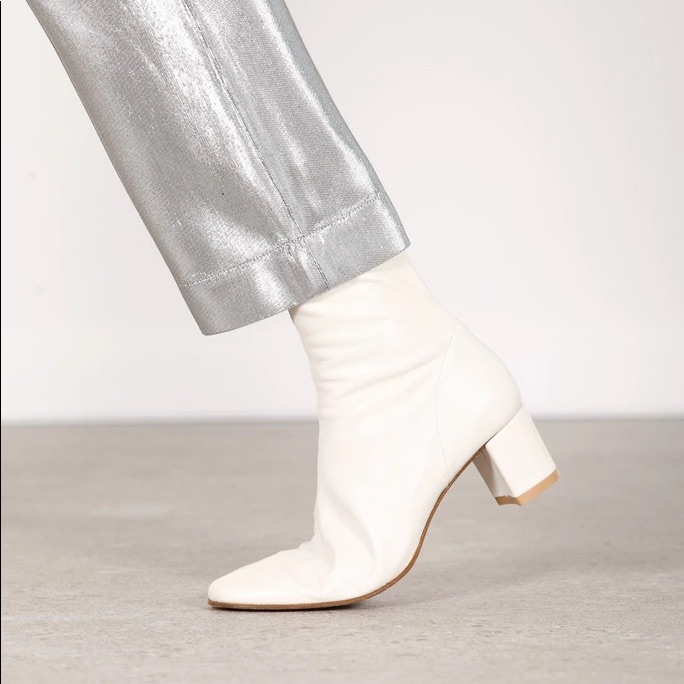 By Far Sofia Ankle Boot White Leather 37